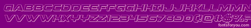 Beamweapon3Dital Font – Pink Fonts on Purple Background