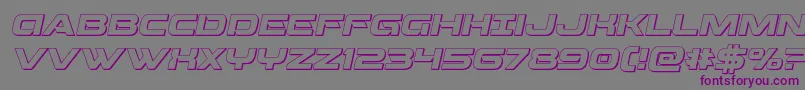 Beamweapon3Dital Font – Purple Fonts on Gray Background