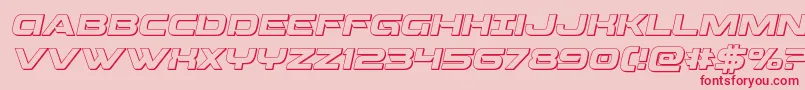 Beamweapon3Dital Font – Red Fonts on Pink Background