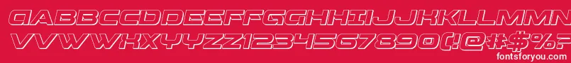 Beamweapon3Dital Font – White Fonts on Red Background