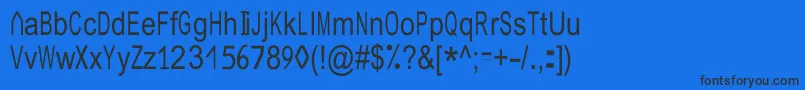 Шрифт JuliasoftSpecialFontN4 – чёрные шрифты на синем фоне