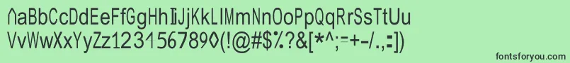 フォントJuliasoftSpecialFontN4 – 緑の背景に黒い文字