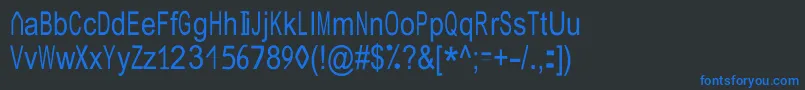Шрифт JuliasoftSpecialFontN4 – синие шрифты на чёрном фоне