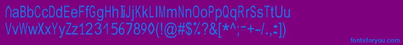 フォントJuliasoftSpecialFontN4 – 紫色の背景に青い文字