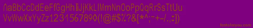 Czcionka JuliasoftSpecialFontN4 – brązowe czcionki na fioletowym tle