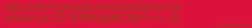 Police JuliasoftSpecialFontN4 – polices brunes sur fond rouge