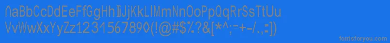 フォントJuliasoftSpecialFontN4 – 青い背景に灰色の文字