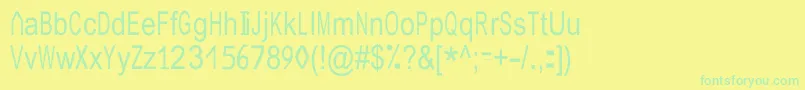 JuliasoftSpecialFontN4-Schriftart – Grüne Schriften auf gelbem Hintergrund