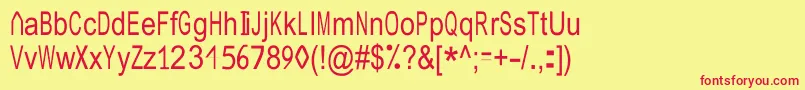 JuliasoftSpecialFontN4 Font – Red Fonts on Yellow Background