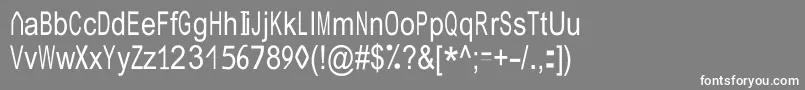 JuliasoftSpecialFontN4 Font – White Fonts on Gray Background