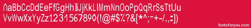 JuliasoftSpecialFontN4 Font – White Fonts on Red Background