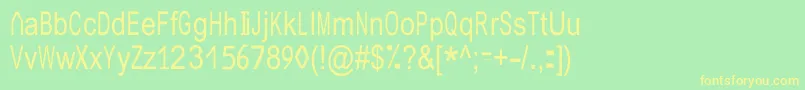 JuliasoftSpecialFontN4-fontti – keltaiset fontit vihreällä taustalla