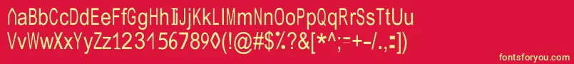 JuliasoftSpecialFontN4 Font – Yellow Fonts on Red Background