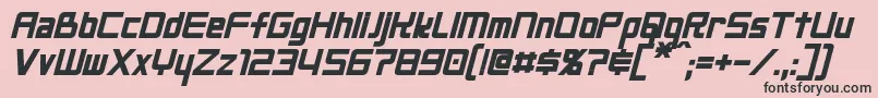 NeoGenBoldItalic Font – Black Fonts on Pink Background