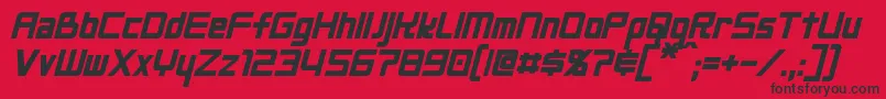 NeoGenBoldItalic Font – Black Fonts on Red Background