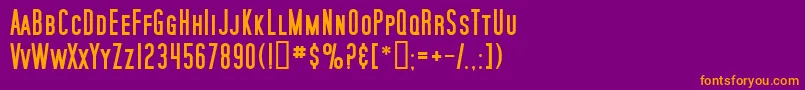 SfMoviePosterBold Font – Orange Fonts on Purple Background