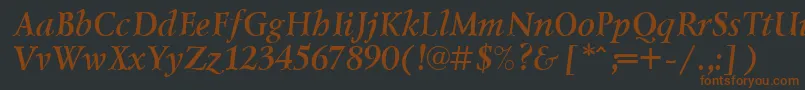 Lzr66C Font – Brown Fonts on Black Background