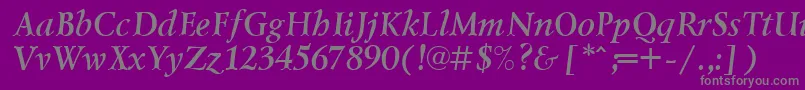 Lzr66C Font – Gray Fonts on Purple Background