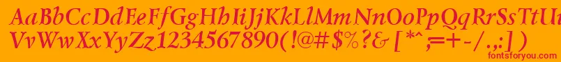 Lzr66C Font – Red Fonts on Orange Background