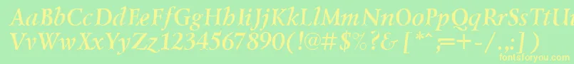 Lzr66C Font – Yellow Fonts on Green Background