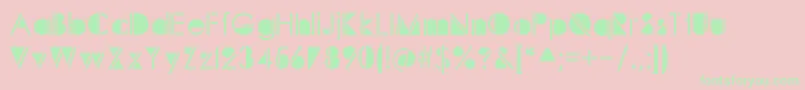 Sunspots Font – Green Fonts on Pink Background