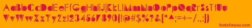 Sunspots Font – Red Fonts on Orange Background