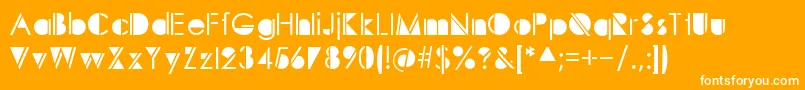 Sunspots Font – White Fonts on Orange Background