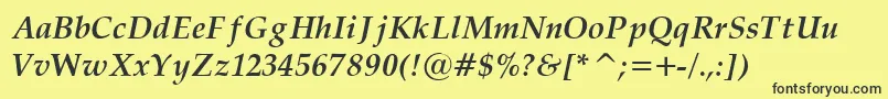 Palat33 Font – Black Fonts on Yellow Background