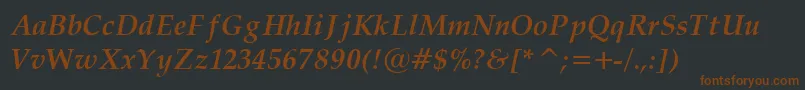 Palat33 Font – Brown Fonts on Black Background