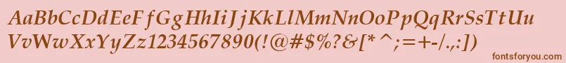 Palat33 Font – Brown Fonts on Pink Background