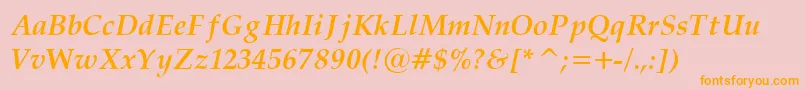 Palat33 Font – Orange Fonts on Pink Background