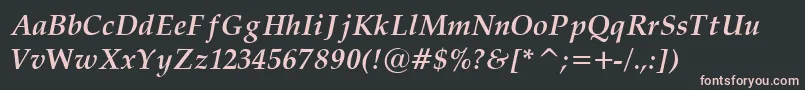Palat33 Font – Pink Fonts on Black Background