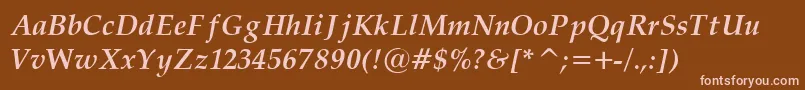Palat33 Font – Pink Fonts on Brown Background