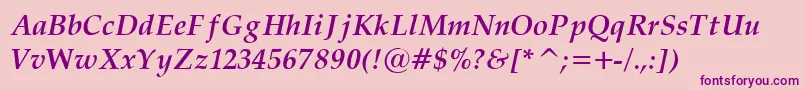 Palat33 Font – Purple Fonts on Pink Background