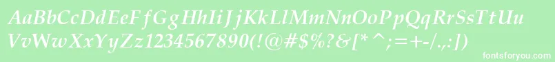 Palat33 Font – White Fonts on Green Background