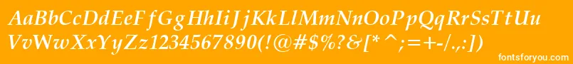 Palat33 Font – White Fonts on Orange Background