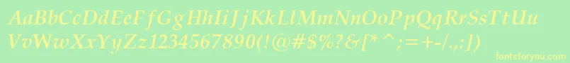 Palat33 Font – Yellow Fonts on Green Background