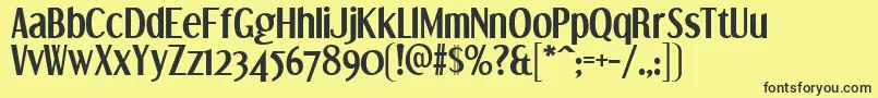 DreamorphansB Font – Black Fonts on Yellow Background