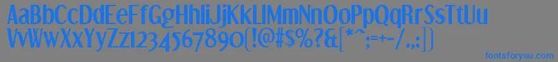 DreamorphansB-Schriftart – Blaue Schriften auf grauem Hintergrund