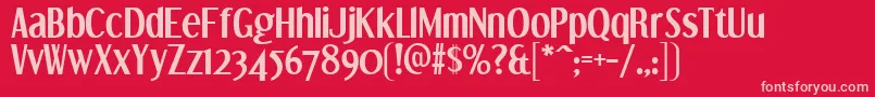DreamorphansB Font – Pink Fonts on Red Background