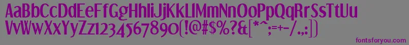 DreamorphansB Font – Purple Fonts on Gray Background