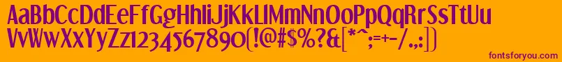 DreamorphansB Font – Purple Fonts on Orange Background
