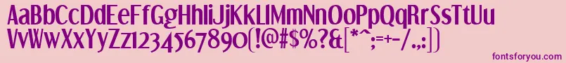 DreamorphansB-fontti – violetit fontit vaaleanpunaisella taustalla