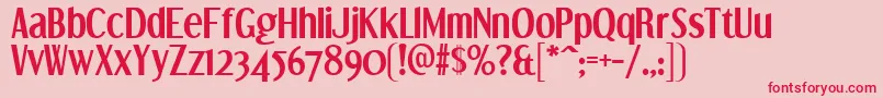 DreamorphansB Font – Red Fonts on Pink Background
