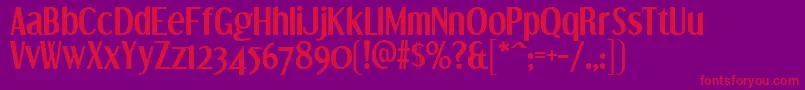 DreamorphansB-Schriftart – Rote Schriften auf violettem Hintergrund