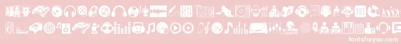DjIcons Font – White Fonts on Pink Background