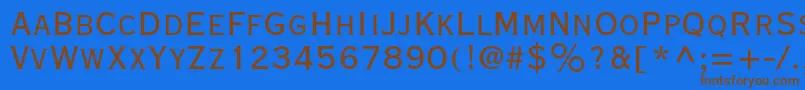 Vacansiac Font – Brown Fonts on Blue Background