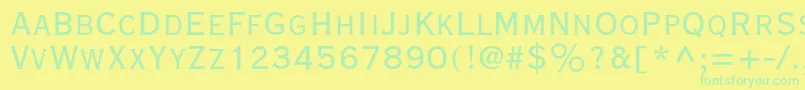 Vacansiac Font – Green Fonts on Yellow Background