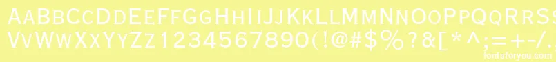 Vacansiac Font – White Fonts on Yellow Background