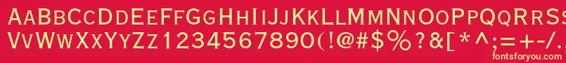 Vacansiac Font – Yellow Fonts on Red Background